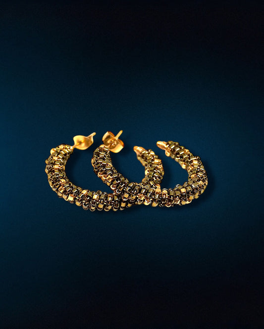 Boucles d’oreilles grand îlet avec perles miyuki delica